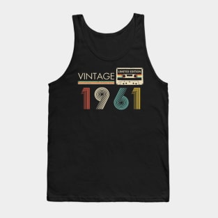 Vintage 1961 Limited Edition Cassette 63rd Birthday Tank Top